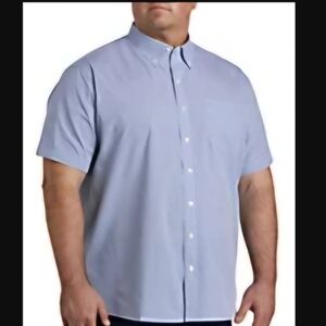 Essentials Men's Light Blue Casual Button Down Shirt